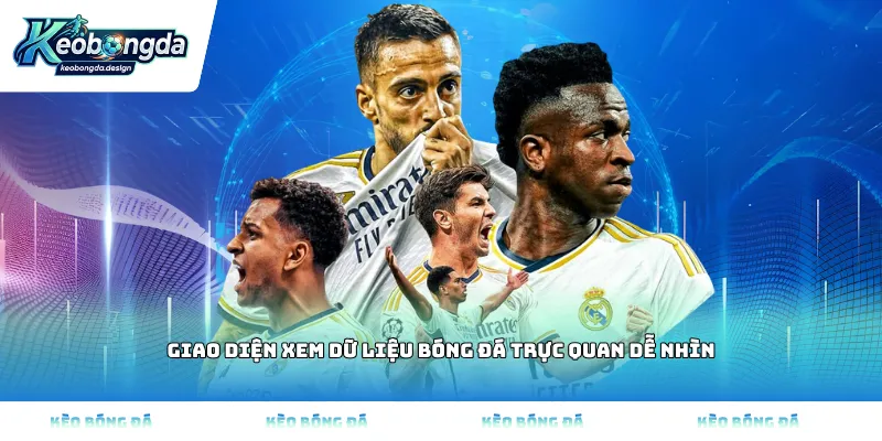 Giao diện xem dữ liệu bóng đá trực quan dễ nhìn