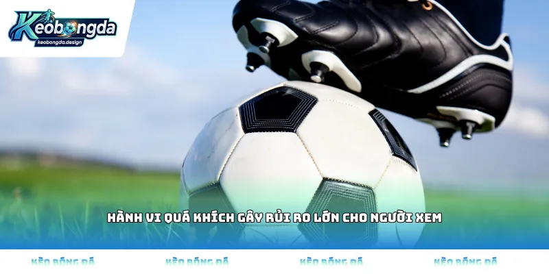 Hành vi quá khích gây rủi ro lớn cho người xem