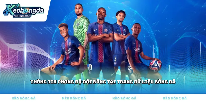 Thông tin phong độ đội bóng tại trang dữ liệu bóng đá