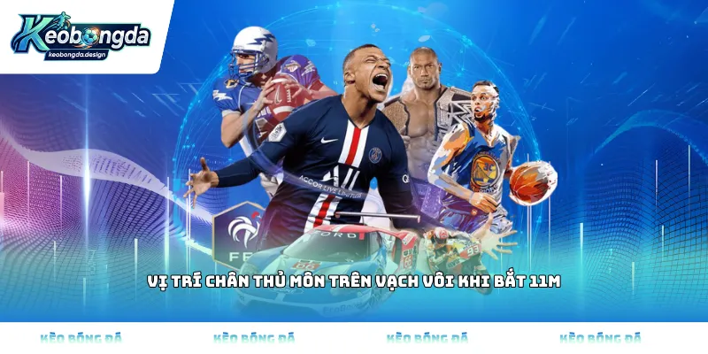 Vị trí chân thủ môn trên vạch vôi khi bắt 11m